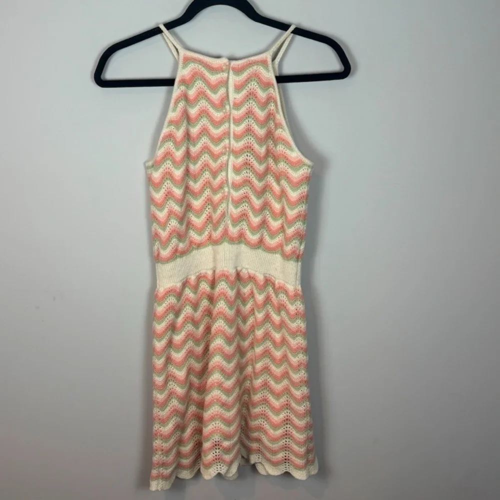 Janie & Jack Girls Orange Striped‎ Crochet Lined Dress Size 16 Spring Colorful